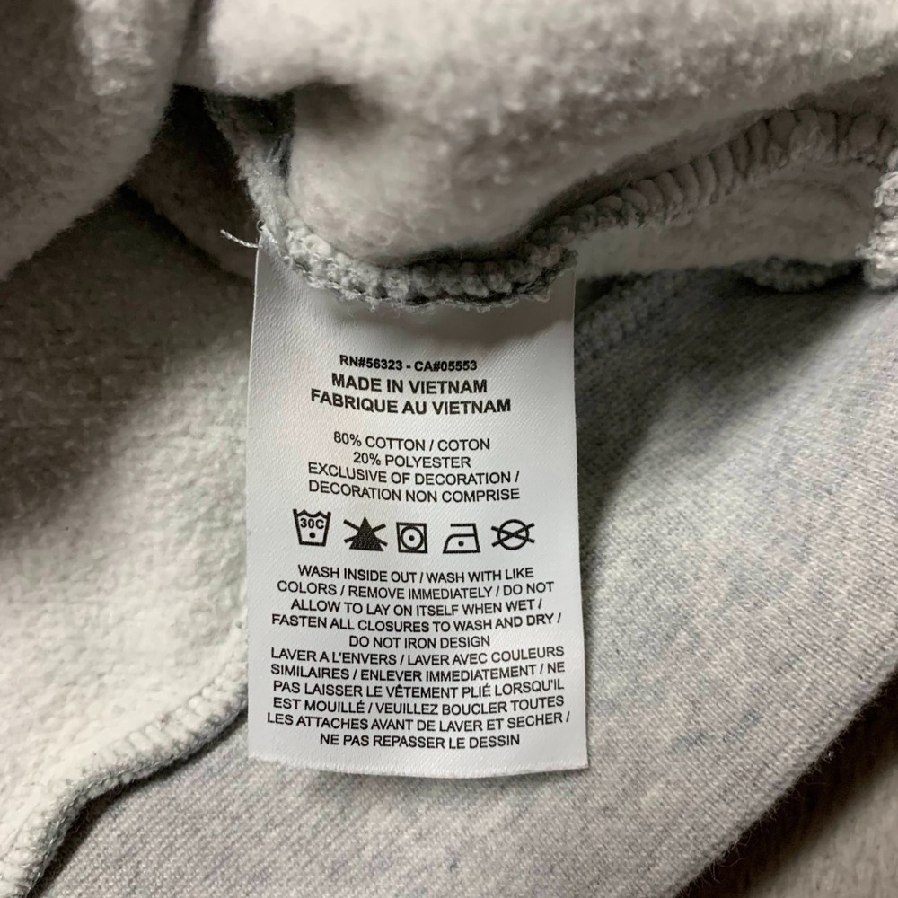 Nike Air Sportswear Fleece Crew Neck Sweatshirt Mens XXL Gray Spellout - Picture 5 of 7